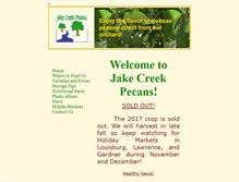 Tablet Screenshot of jakecreekpecans.com
